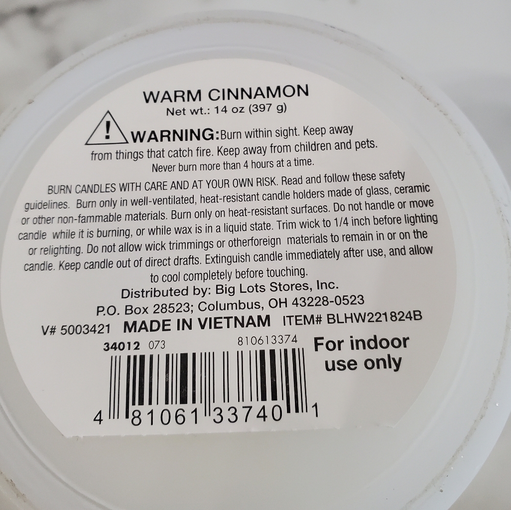 WARM CINNAMON 2 wick Jar Candle 14-oz - Picture 5 of 8